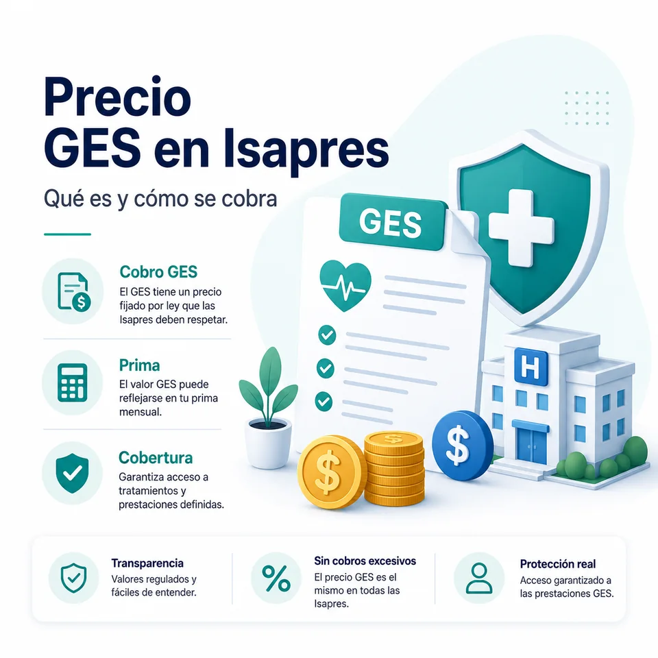 Infografía Cotizador Isapre sobre el precio GES 90 en Isapres