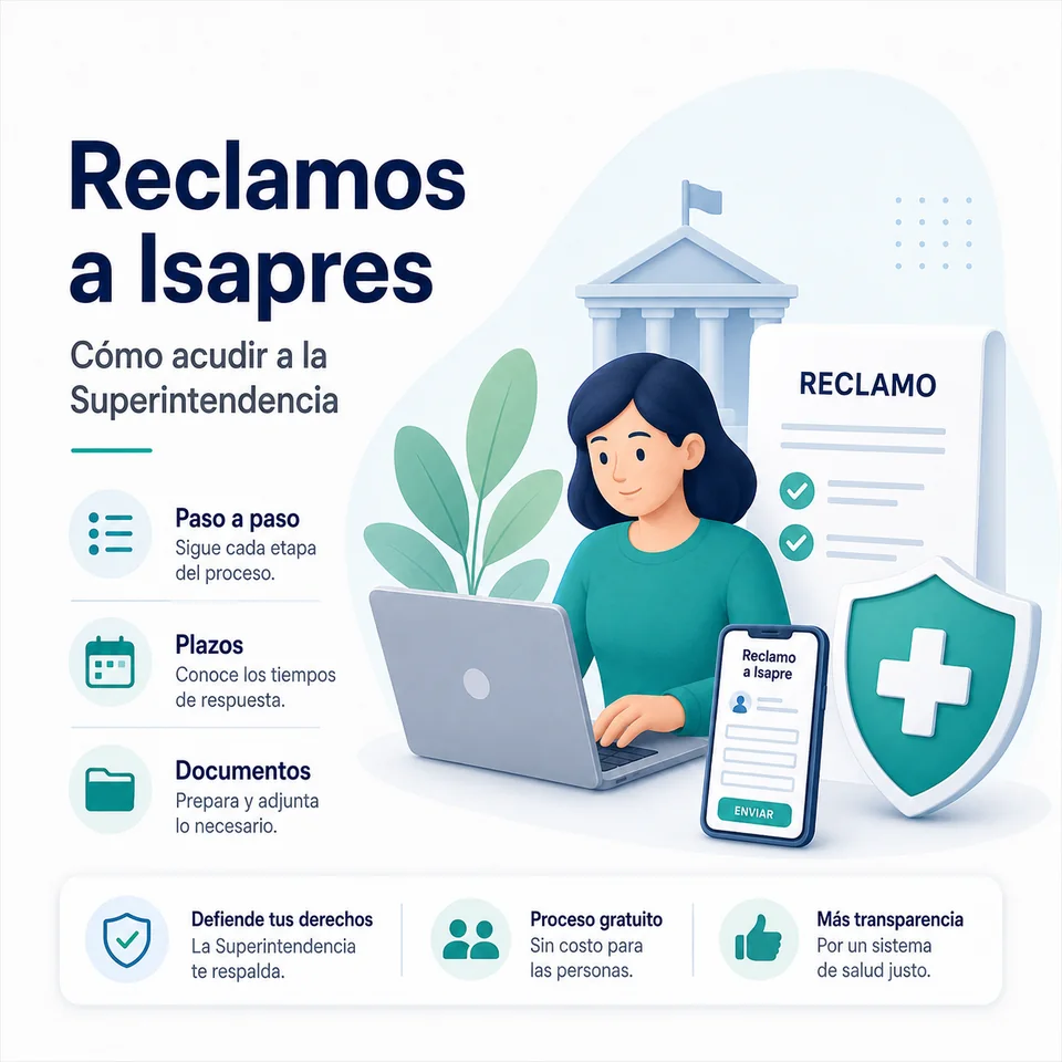 Infografía Cotizador Isapre sobre reclamos ante la Superintendencia de Salud