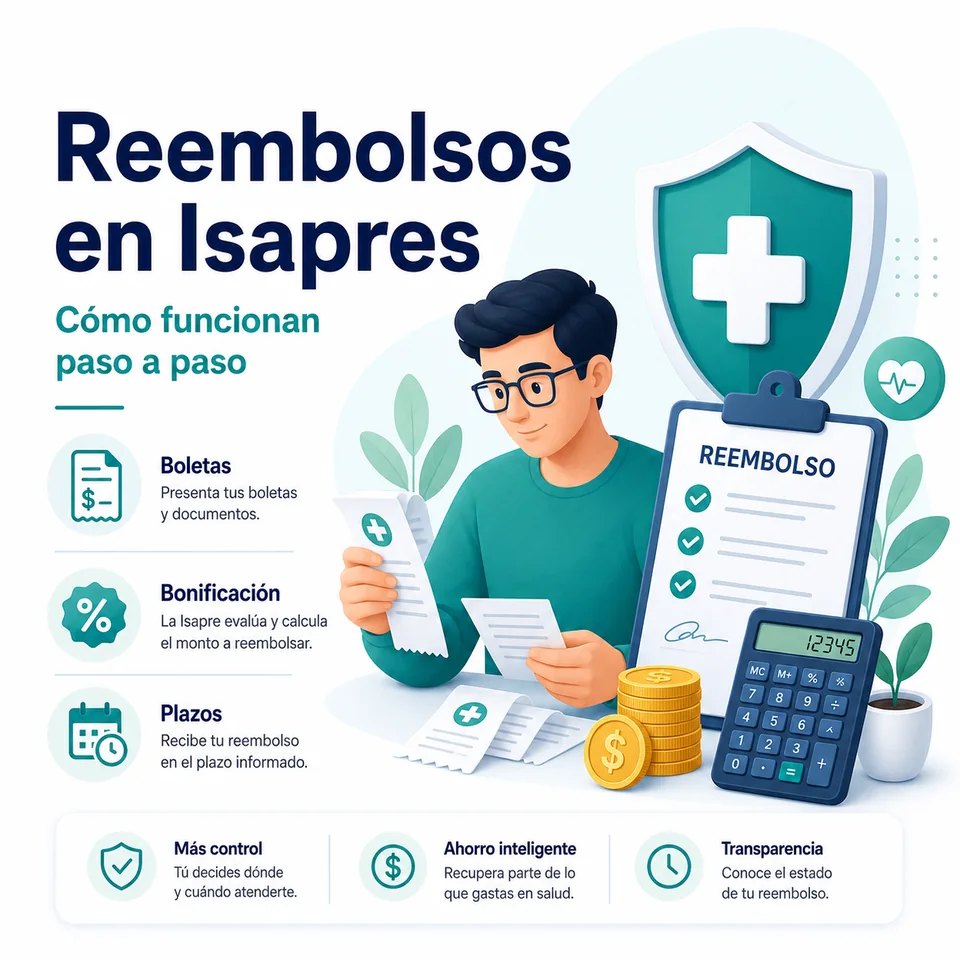 Infografía Cotizador Isapre sobre reembolsos de prestaciones de salud